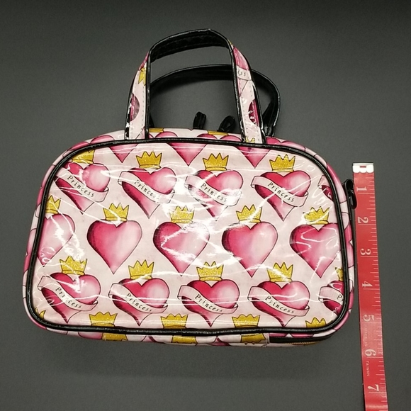 2 Princess Crown Heart Makeup Bags - Picture 5 of 11